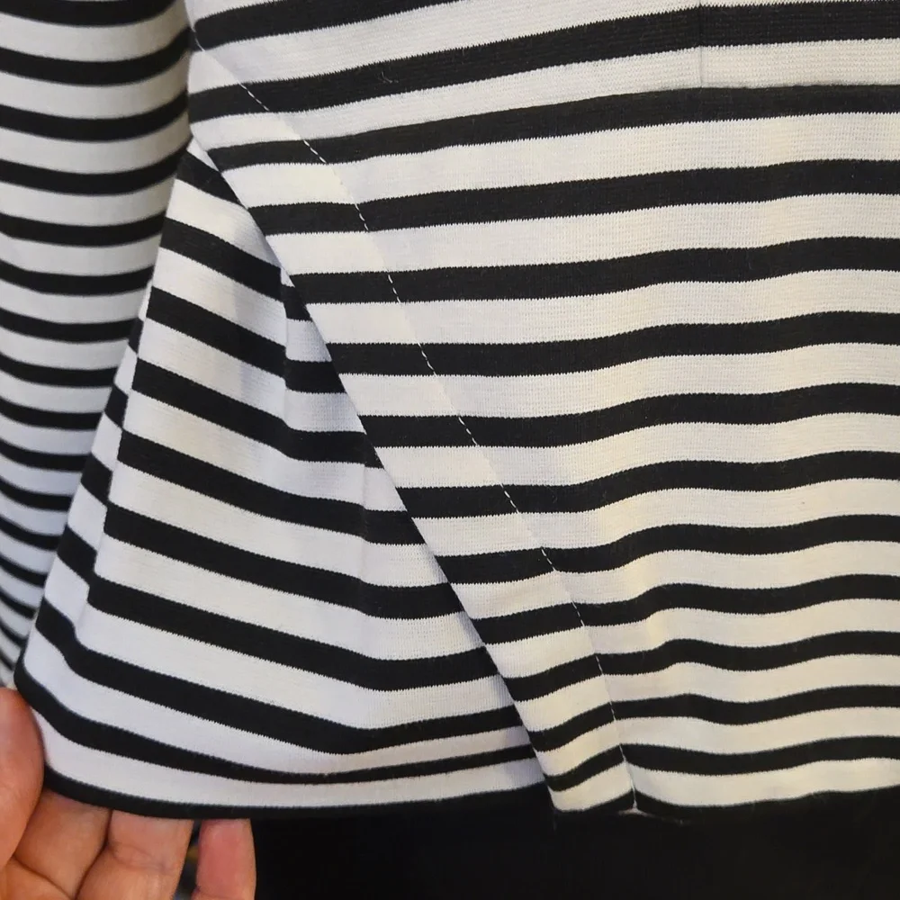 Black and white stripe blazer